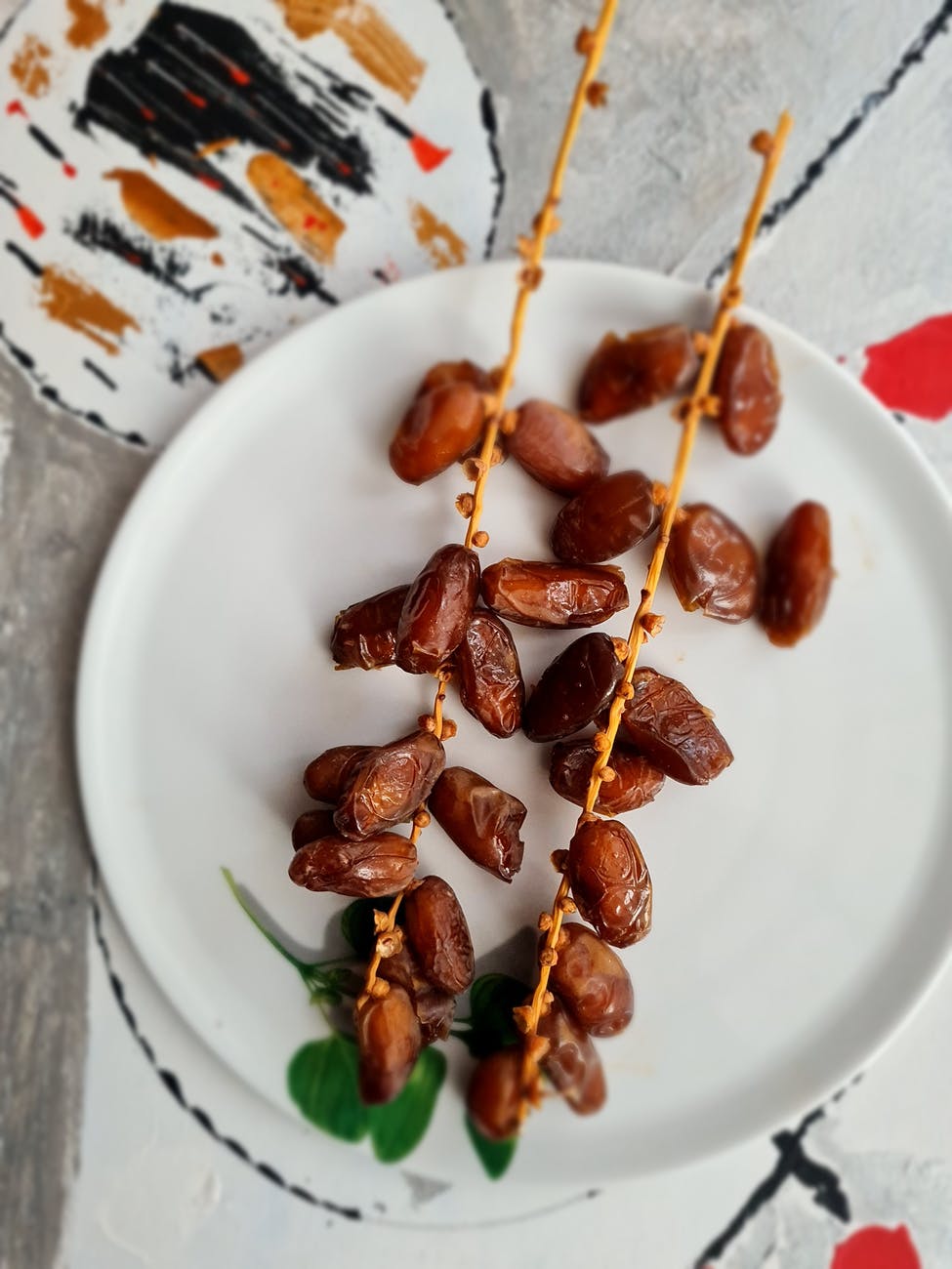 a plate of dates